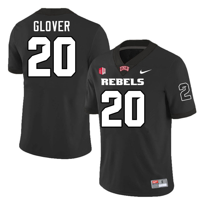 UNLV Rebels #20 Jaylon Glover College Football Jerseys,Uniforms-Black